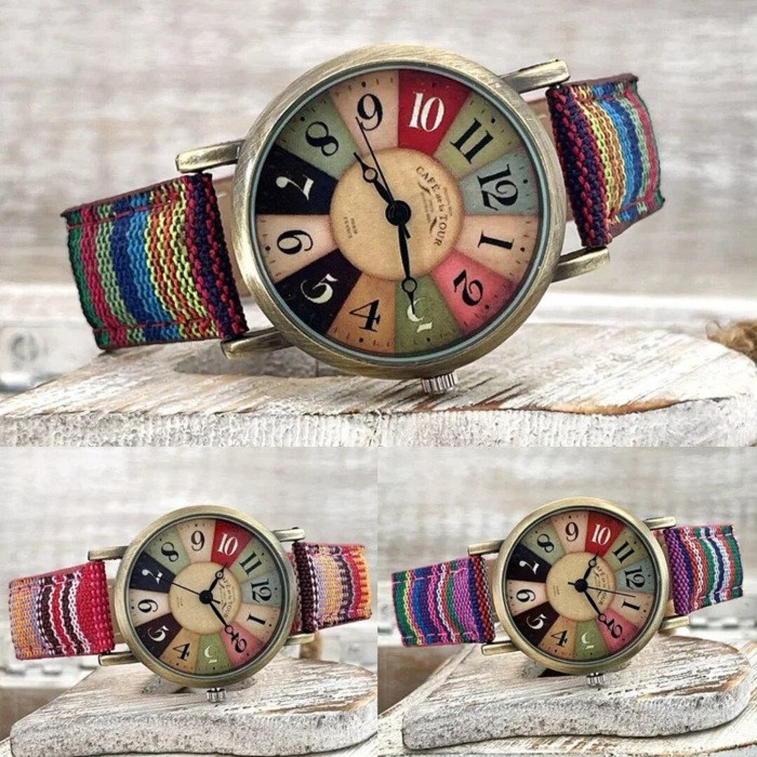 Multicolor regenboog patroon horloge